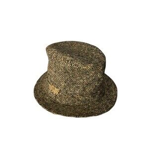 Vintage David Hanna & Sons ltd. LL Bean Wool Tweed Fedora Hat Size 7 1/4